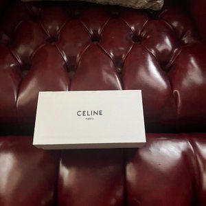 Celine Sunglass Eyeglass Black Leather Case